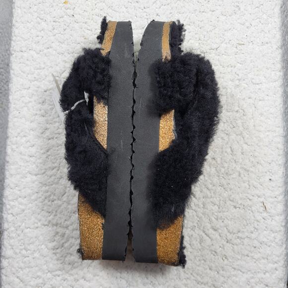 NEW Birkenstock Daytona slide sandals black shearling women EU 40 US 9-9.5 - Picture 4 of 5
